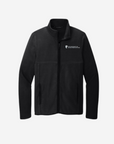 Port Authority Fleece Zipper Jacket with University of Kansas Health System Logo Black Front View