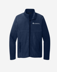 Port Authority Fleece Zipper Jacket with University of Kansas Health System Logo Navy Front View