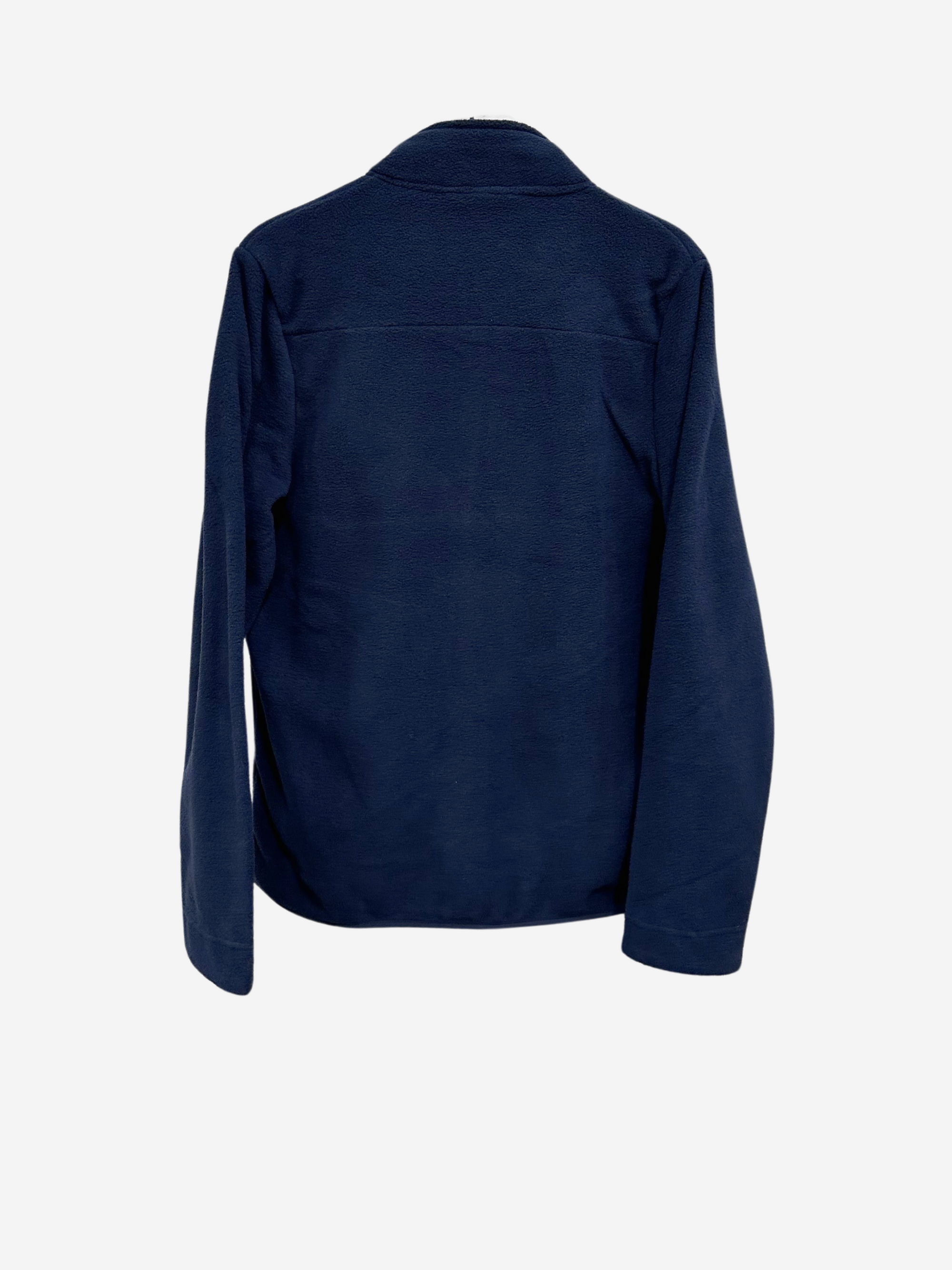 Port Authority Fleece Zippered Fleece Jacket with University of Kansas Health System Logo Navy Back View