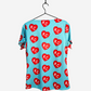 Women's Charlie Hustle Scrub Top Kansas City Current All-Over KC Heart Back View