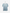 Women's Charlie Hustle Print Scrub Top in Turquoise and Red with 3 Pockets Back View