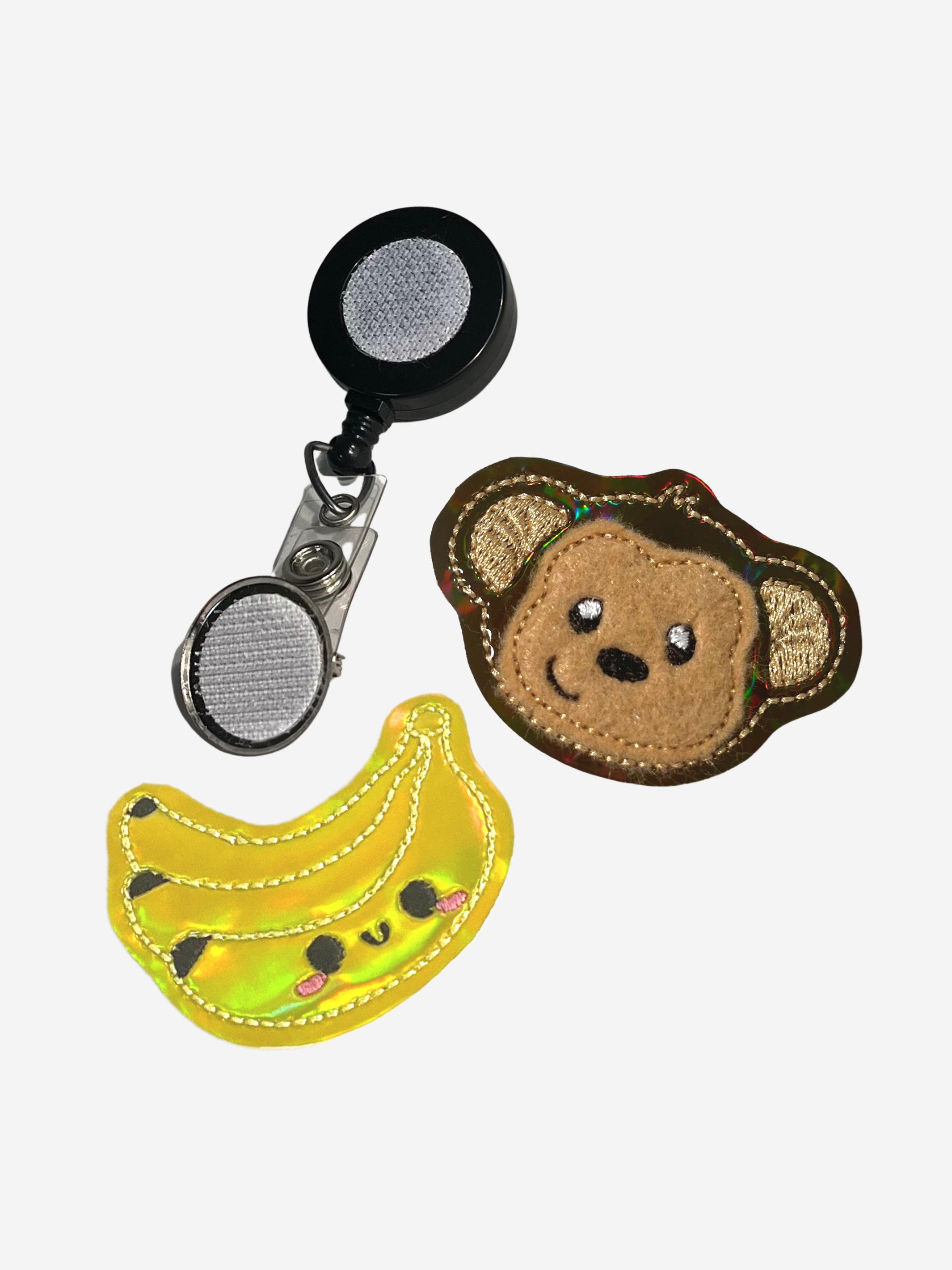 Badge Reel and Accessories Cute Monkey Sweet Bananas