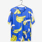 Men's Banana Print Scrub Top with 3 pockets