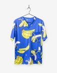 Men's Banana Print Scrub Top with 3 pockets