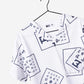 ophthalmology print scrub top white with black eye charts