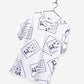 ophthalmology print scrub top white with black eye charts stretch fabric