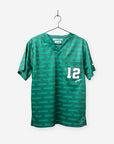 Men's Aaron Rodgers Jersey Scrub Top in Green with Mesh fabric