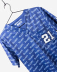 Men's Ezekiel Elliott Jersey Print Scrub Top on athletic mesh fabric