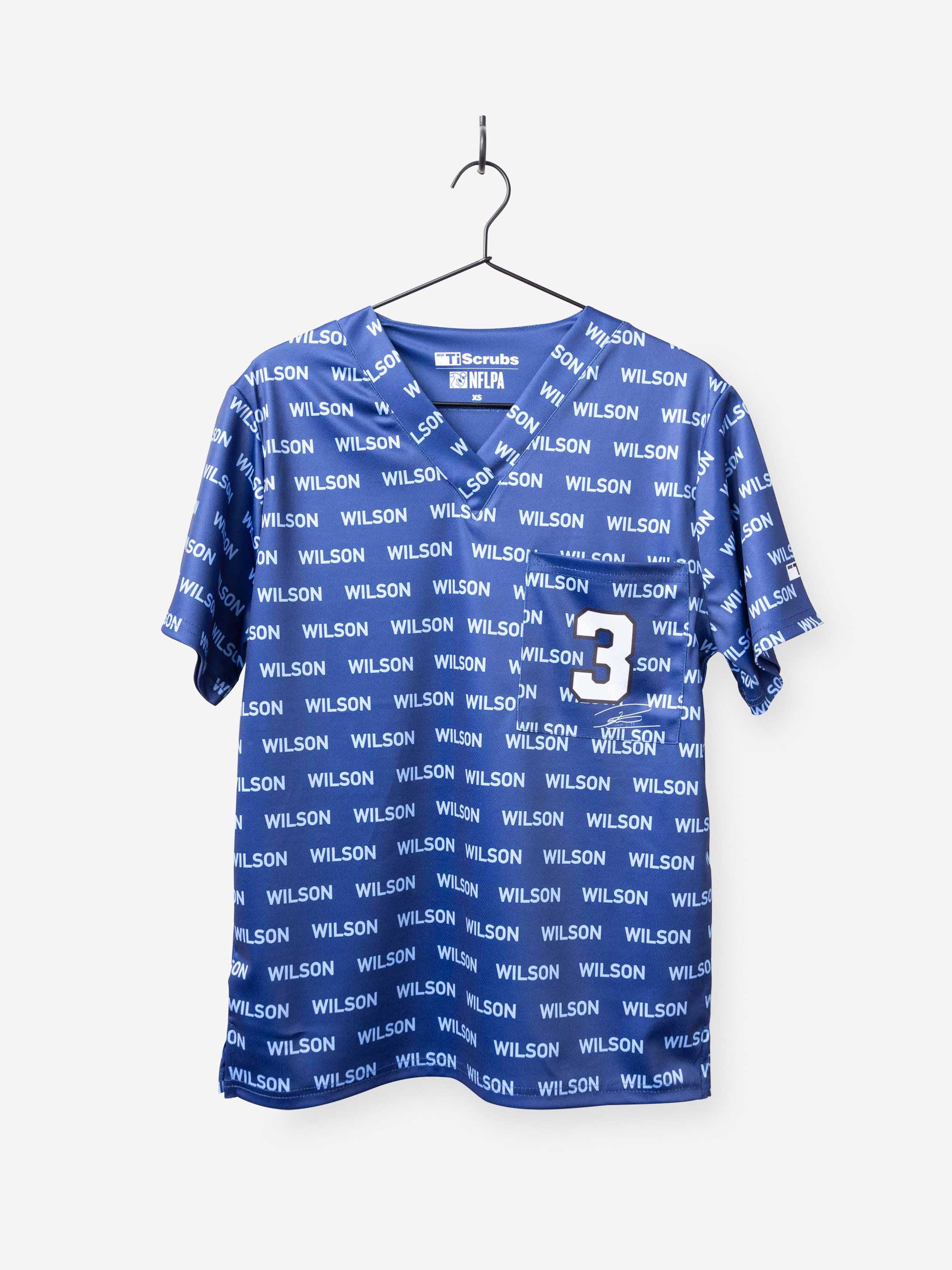 Men&#39;s Russell Wilson Scrub Top with Jersey Mesh