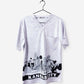 Men's Kansas City Skyline Print Scrub Top in heather gray