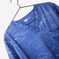 Men's Cool Print Scrub Top with Athletic Stripes and Static in Navy with V-neck