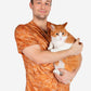 Men's Veterinary Animal Print Scrub Top for animal lovers