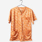 Men's Veterinary Animal Print Scrub Top with realistic cat fur