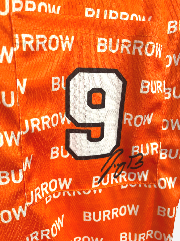 Joe Burrow Cincinnati Bengals 9 Jersey 3-Pocket Scrub Top for Men