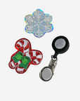 Winter Holiday Snowflake Candy Cane Badge Buddies Reel Bundle
