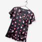 Women's Dental Print Scrub Top with Smiles and Teeth for dentists and dental hygienists black