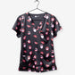 Women's Dental Print Scrub Top with Smiles and Teeth for dentists and dental hygienists 