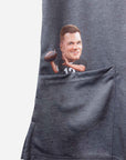 NFL Tom Brady Scrub Top with 3 pockets in dark gray Tom Brady Image