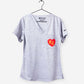 Women's Charlie Hustle Scrub Top KC Heart in Red and Gold Chiefs