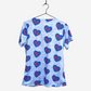 Women's Charlie Hustle All-Over Heart KU Basketball Red Blue Back
