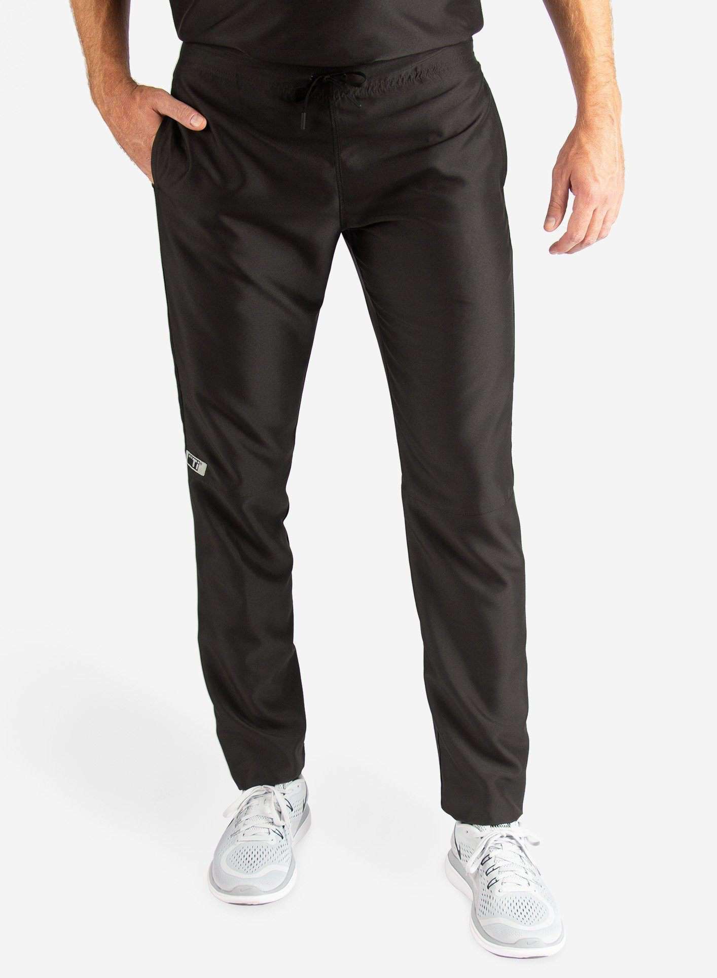 Men&#39;s Slim Fit Scrub Pants in Real black