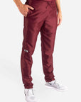 Men's Slim Fit Scrub Pants in Bold burgundy