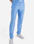 Men's Slim Fit Scrub Pants in  ceil-blue