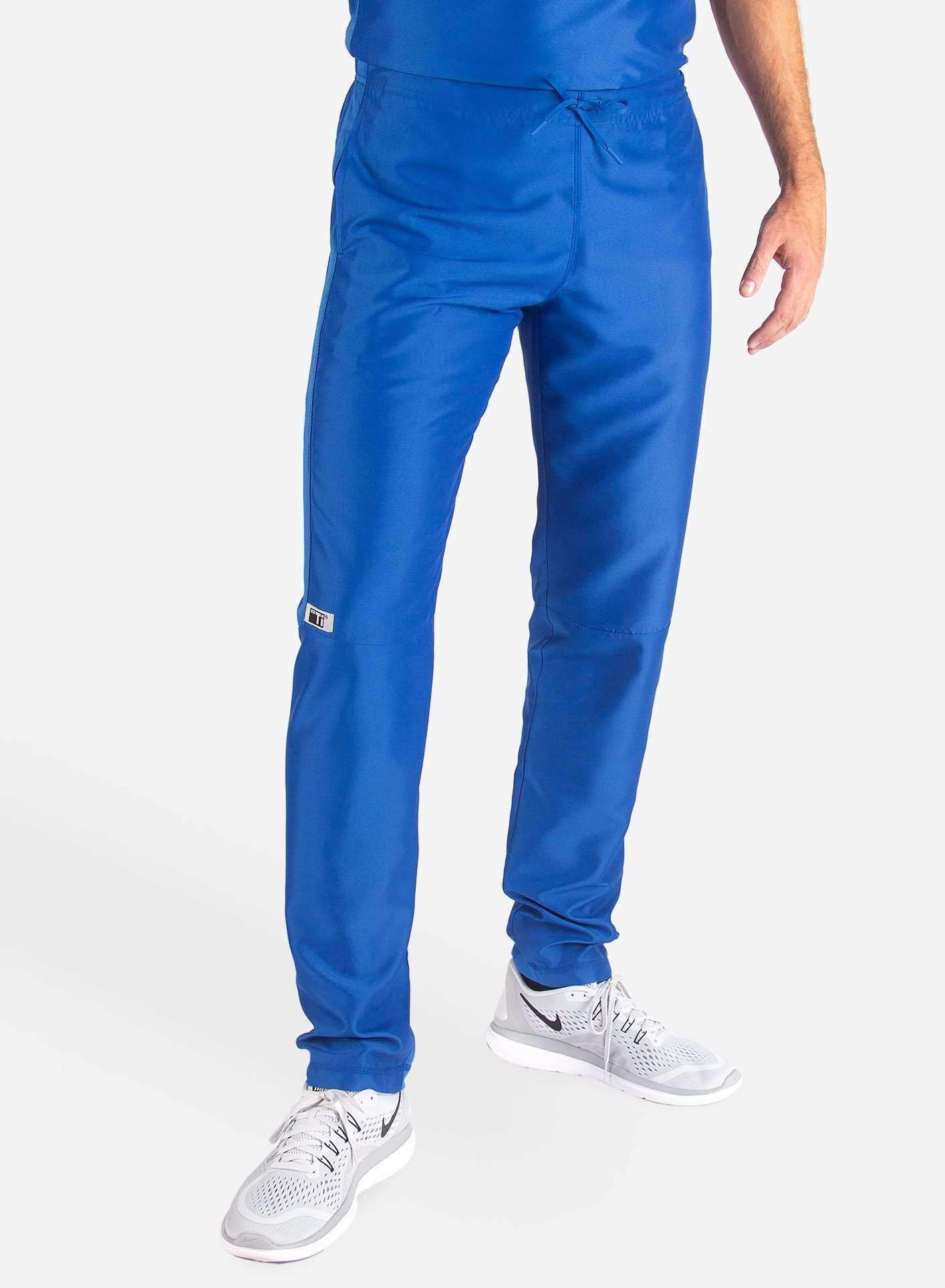 Men's Slim Fit Scrub Pants in royal-blue