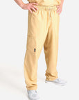 mens Elements cargo pocket relaxed fit scrub pants khaki