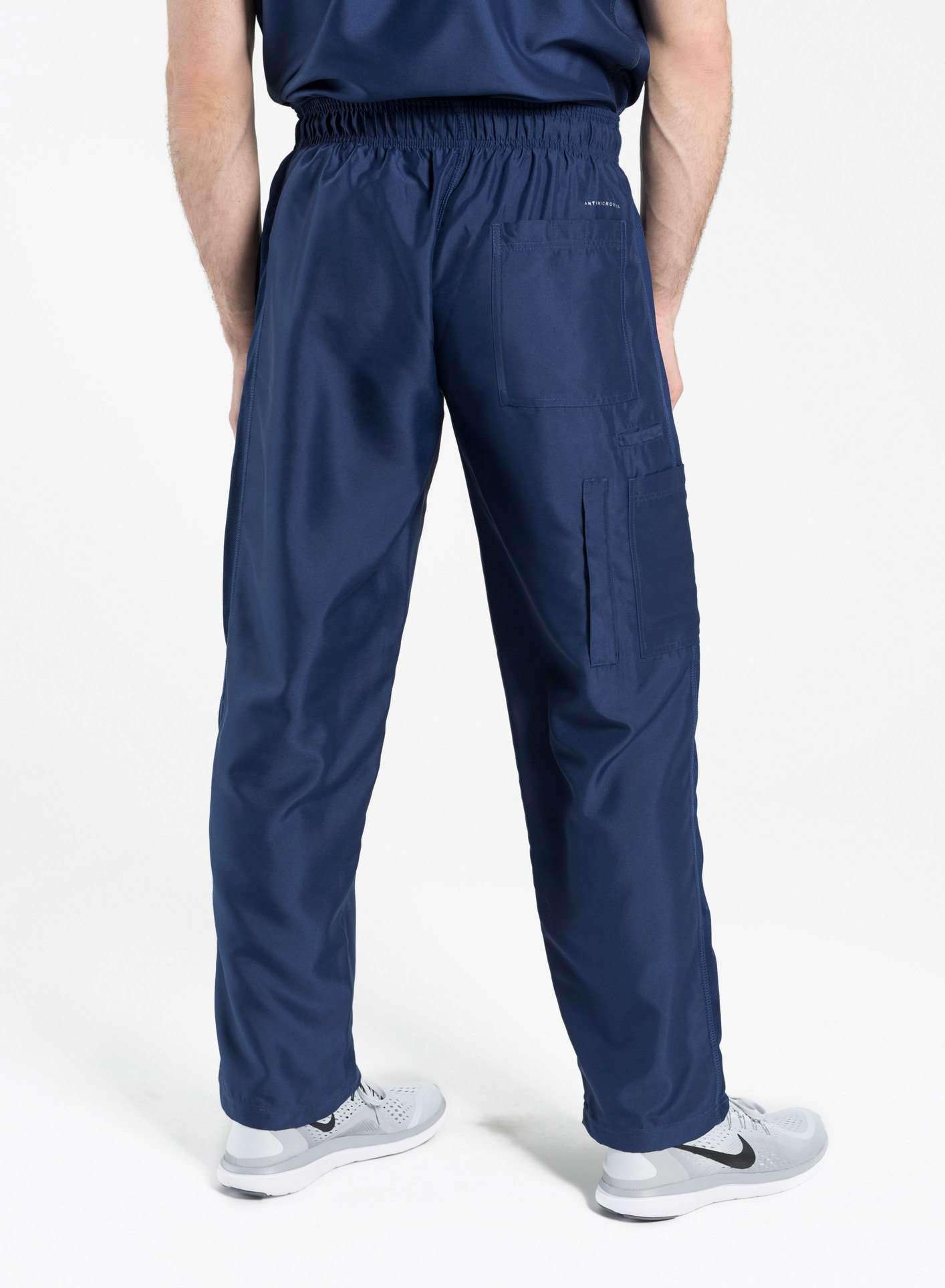 mens Elements short and tall relaxed fit scrub pants navy-blue