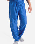 mens Elements cargo pocket relaxed fit scrub pants royal-blue