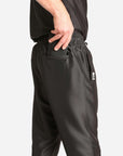 Men's Jogger Scrub Pants in Black Back Pocket Detail View