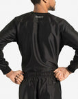 mens Elements long sleeve one pocket scrub top black