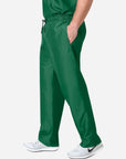 mens simple relaxed fit scrub pants dark green 