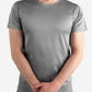 Men's gray short sleeve underscrub gray