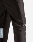 Men's Short Slim Fit Scrub Pants in Real Black Side View