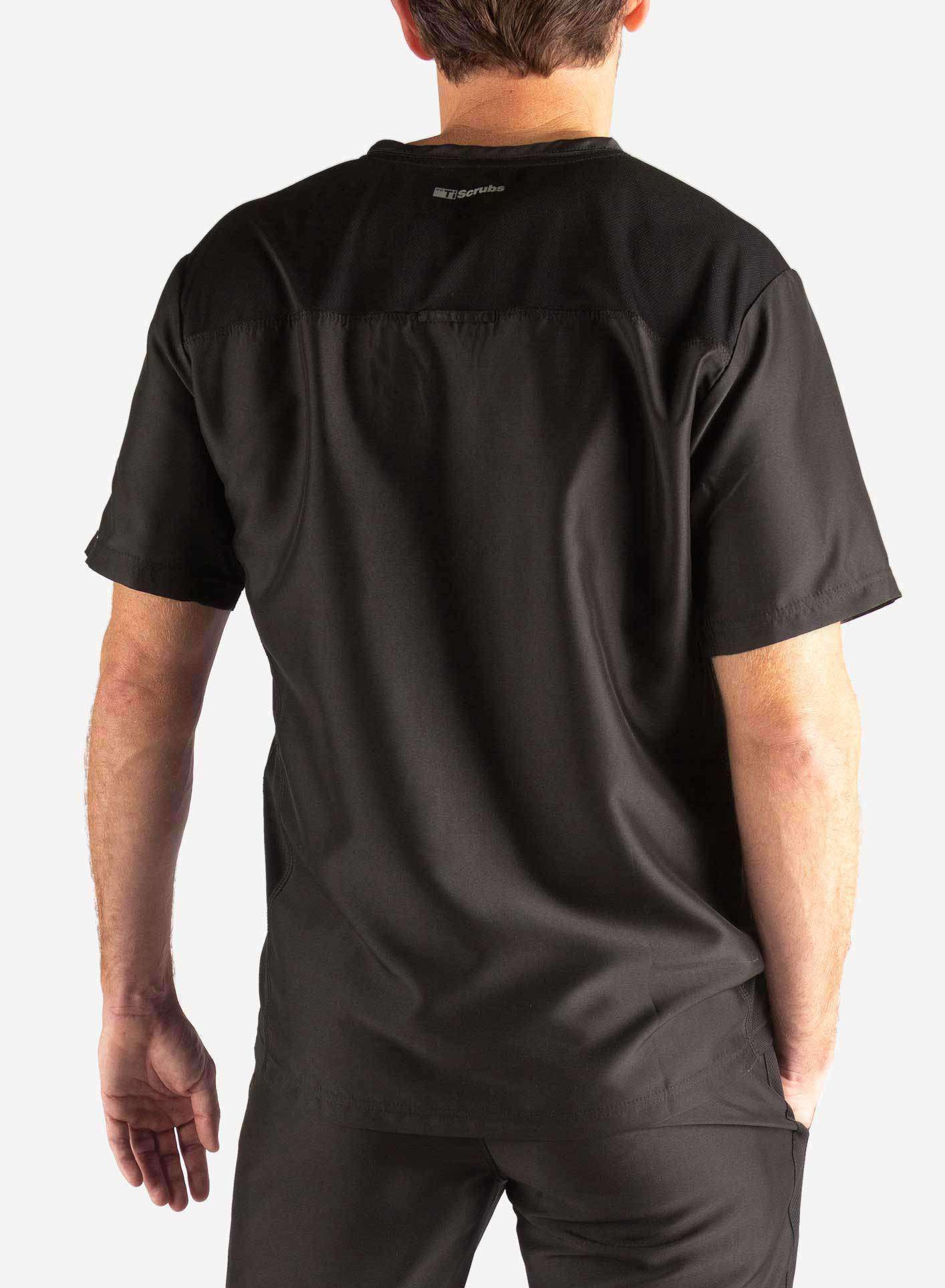 Men&#39;s Slim Fit Scrub Top in black