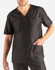 Men's 3 Pocket Scrub Top in black