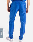 Men's Tall Slim Fit Scrub Pants in royal-blue