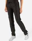 Women's Slim Fit Scrub Pants in Real black