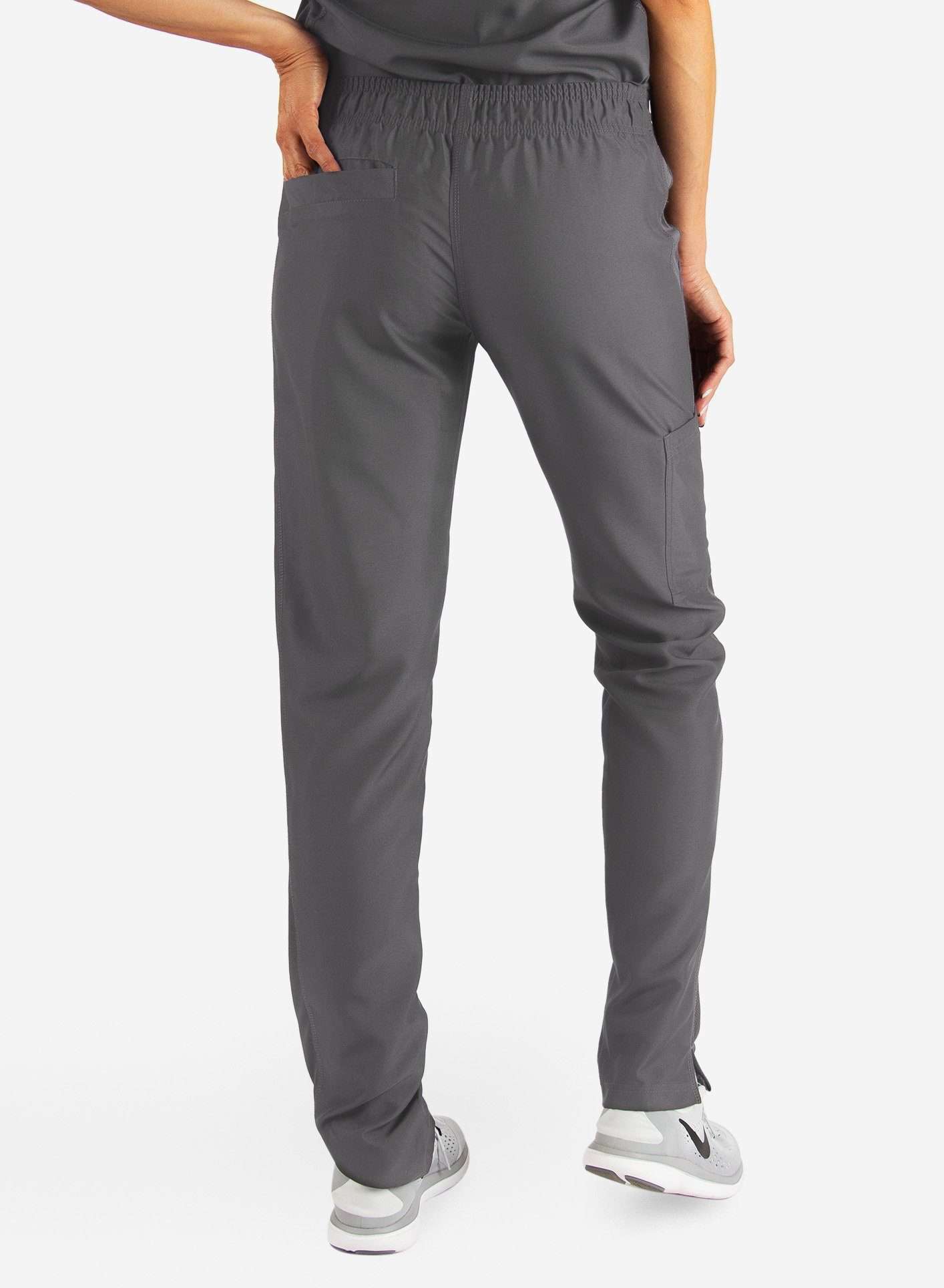 Women&#39;s Slim Fit Scrub Pants in Dark gray