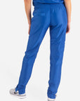 Women's Slim Fit Scrub Pants in royal-blue