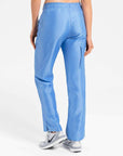 womens Elements cargo pocket straight leg scrub pants ceil-blue