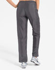 womens Elements cargo pocket straight leg scrub pants dark gray