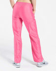 womens Elements cargo pocket straight leg scrub pants pink