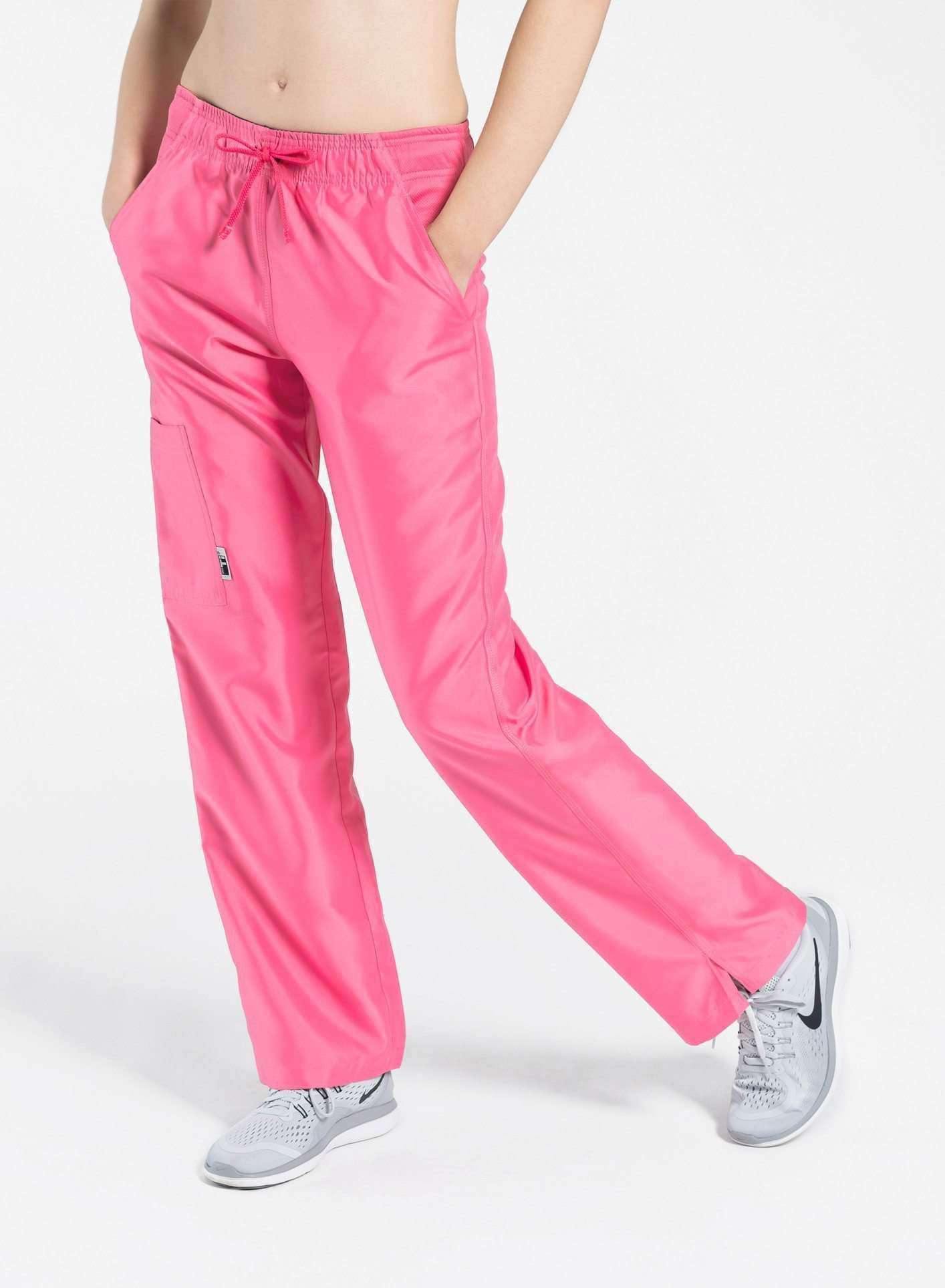 womens Elements cargo pocket straight leg scrub pants pink