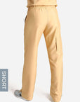 womens short cargo pocket straight leg scrub pants khaki 