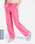 womens short cargo pocket straight leg scrub pants pink Elements front