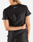 Women's Fitted Scrub Top in black 