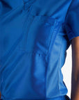 Women's Tuckable Scrub Top in Royal Blue Side